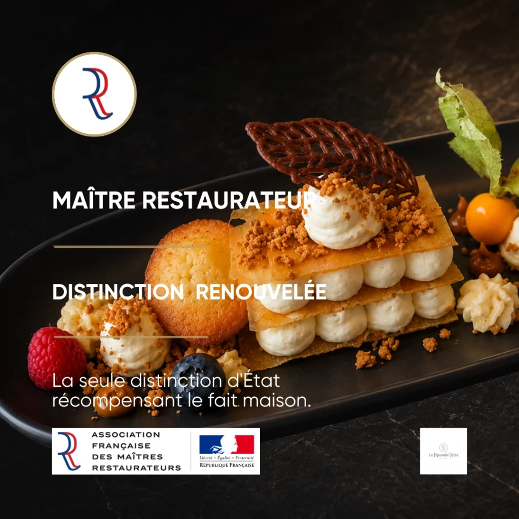 Renouvellement du titre Maître Restaurateur de La Nouvelle Table à Varennes-Vauzelles près de Nevers dans la Nièvre